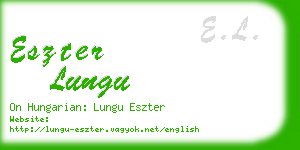 eszter lungu business card